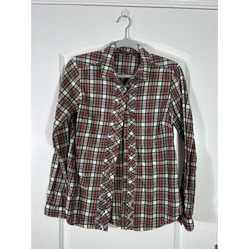 Eddie Bauer Vtg Plaid Cozy Flannel Sz S